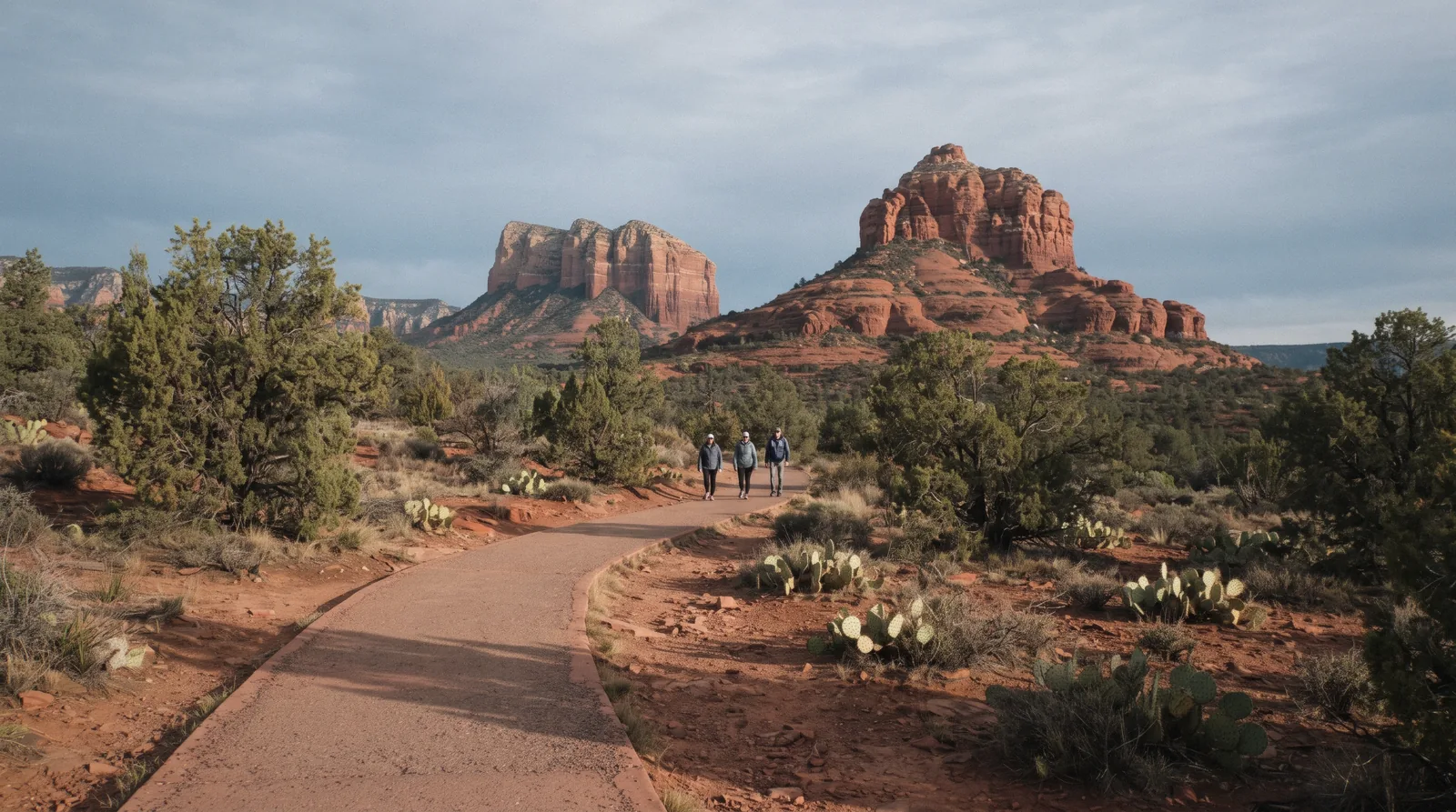 Red rock formations catching morning light above the Highway 179 corridor, one of the top things to do in Sedona